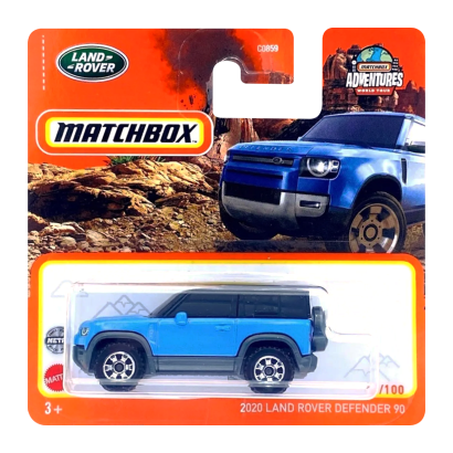 Машинка Большой Город Matchbox 2020 Land Rover Defender 90 Off-Road 1:64 HFR57 Blue - Retromagaz