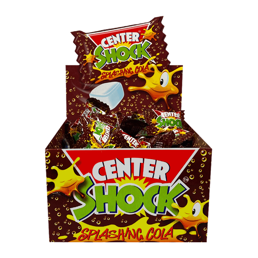Набір Жувальна Гумка 100шт Center Shock Splashing Cola 4g - Retromagaz