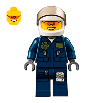 Фігурка Lego City Police 973pb0989 Helicopter Pilot cty0267 Б/У Нормальний - Retromagaz