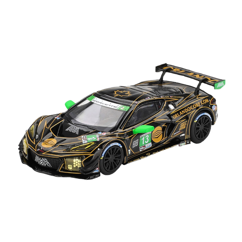 Машинка Premium MINI GT Chevrolet Corvette Z06 GT3.R #13 AWA 2025 IMSA Daytona 24 1:64 MGT01171 Black - Retromagaz