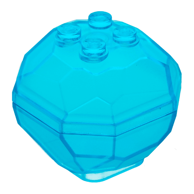 Скала 2шт Lego Валун Top Bottom 30294c01 30293 6407404 6512335 6051369 6426727 Trans-Light Blue Б/У - Retromagaz