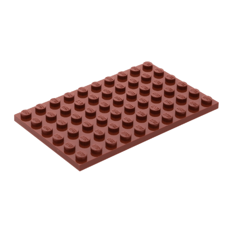 Пластина 4шт Lego Звичайна 6 x 10 3033 4225550 6058247 Reddish Brown Б/У - Retromagaz