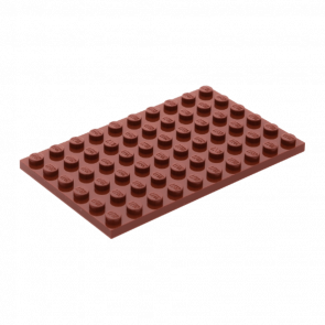 Пластина Lego Обычная 6 x 10 3033 4225550 6058247 Reddish Brown 4шт Б/У