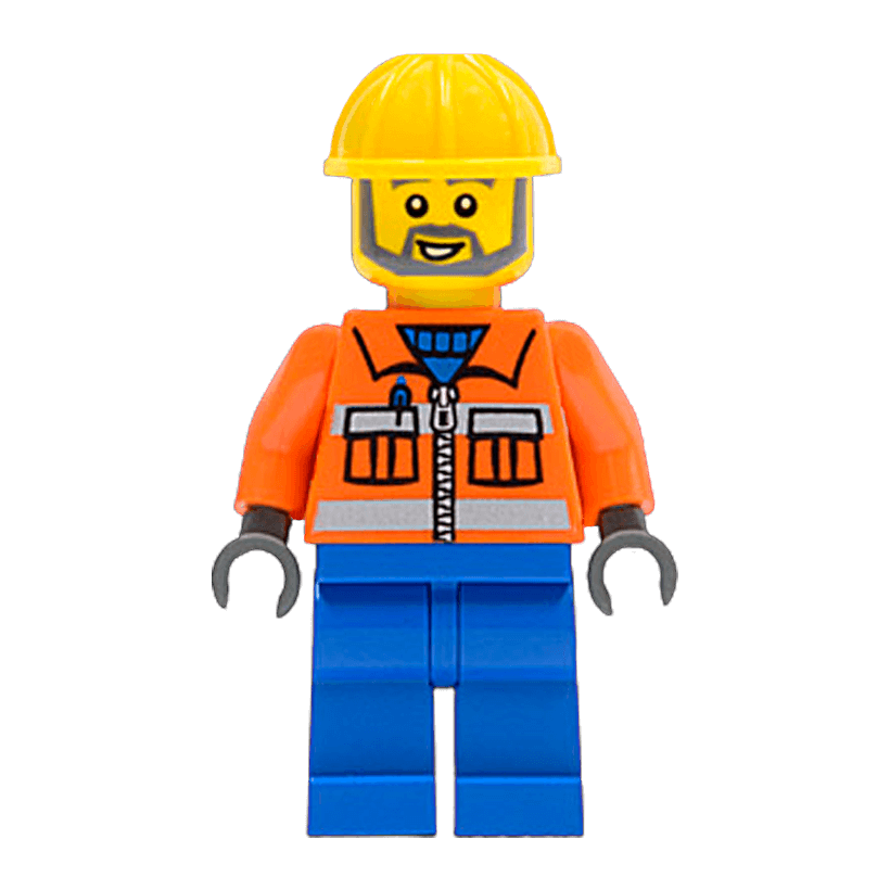 Фигурка Lego Construction 973pb0263 Worker City tls035 Б/У - Retromagaz