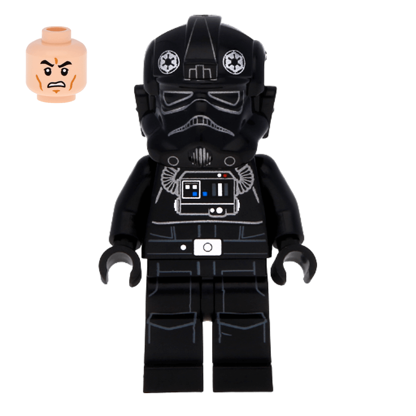 Фігурка Lego Імперія Tie Fighter Pilot Light Nougat Head with Face Pattern Star Wars sw0543 Б/У - Retromagaz