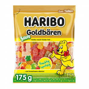 Конфеты Жевательные Haribo Sour Goldbears Кислые Мишки 175g - Retromagaz