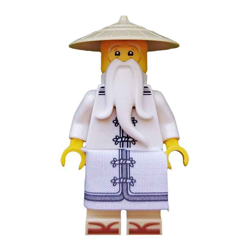 Фигурка Lego Другое Sensei Wu The Movie White Robe Zori Sandals Ninjago njo0315 Б/У - Retromagaz
