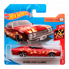 Машинка Базова Hot Wheels '69 Ford Torino Talladega Flames 1:64 FYC39 Red