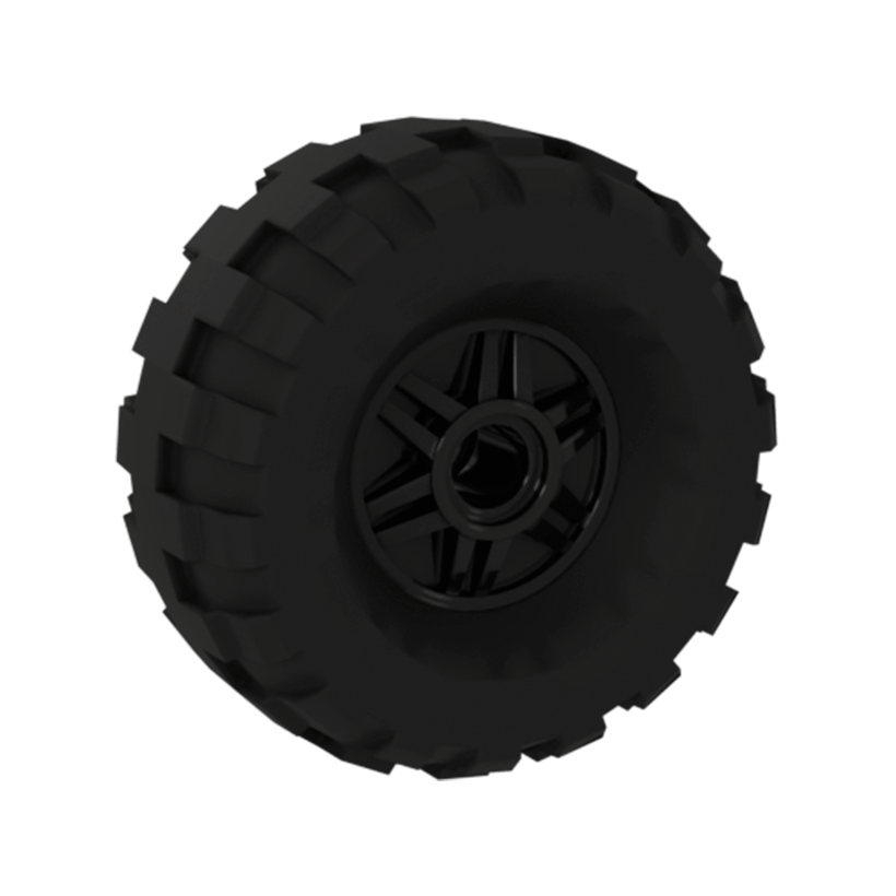 Колесо 10шт Lego Збірне 18mm D. x 14mm 55981c04 4500394 6056825 6109682 56891 4506553 Black Б/У - Retromagaz