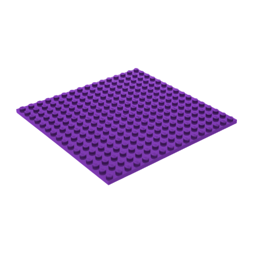 Пластина Lego Звичайна Plate with Underside Ribs 16 x 16 91405 6133723 Dark Purple Б/У - Retromagaz
