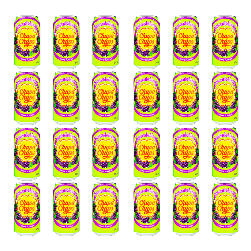Набор Напиток 24шт Chupa Chups Grape Flavour 345ml - Retromagaz