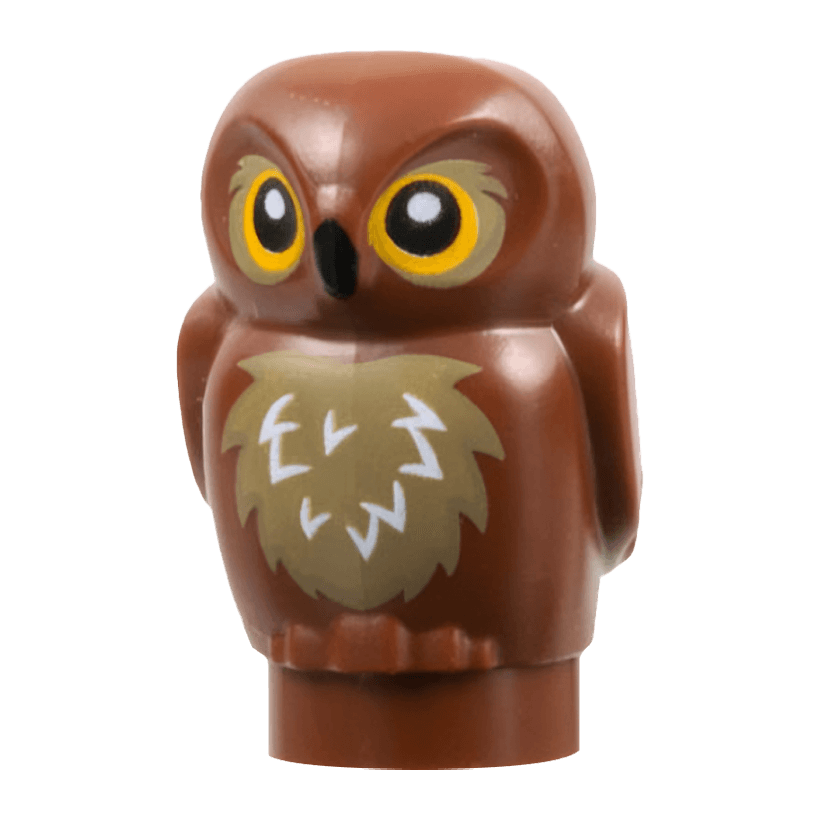 Фігурка Lego Повітря Owl Small with Bright Light Orange Eyes Animals 3753pb01 6441180 Reddish Brown Б/У - Retromagaz