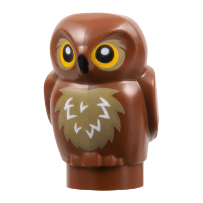 Фигурка Lego Воздух Owl Small with Bright Light Orange Eyes Animals 3753pb01 6441180 Reddish Brown Б/У - Retromagaz