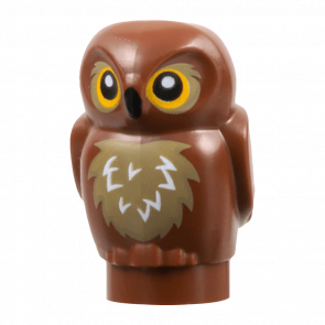 Фігурка Lego Повітря Owl Small with Bright Light Orange Eyes Animals 3753pb01 6441180 Reddish Brown Б/У