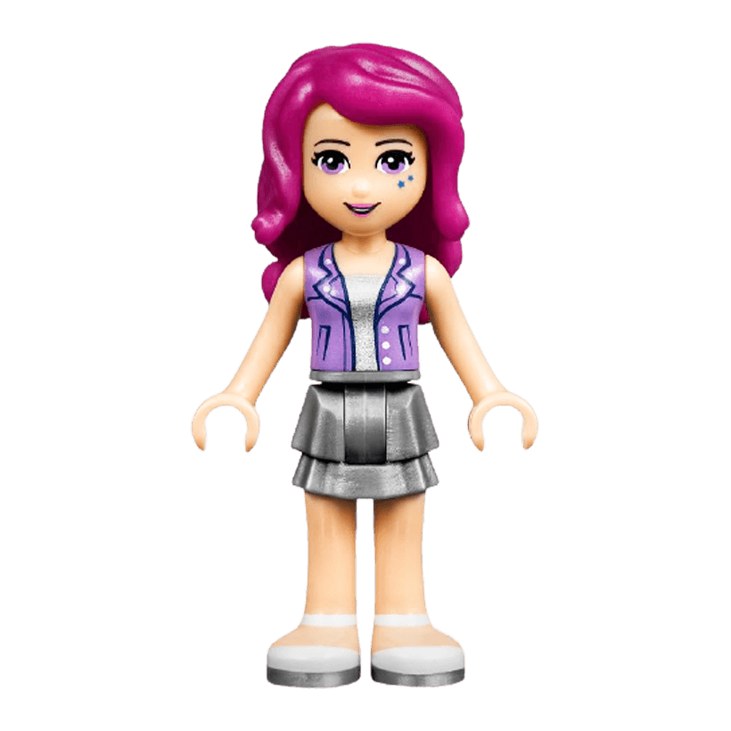 Фігурка Lego Girl Livi Flat Silver Layered Skirt Friends frnd124 2 Б/У - Retromagaz