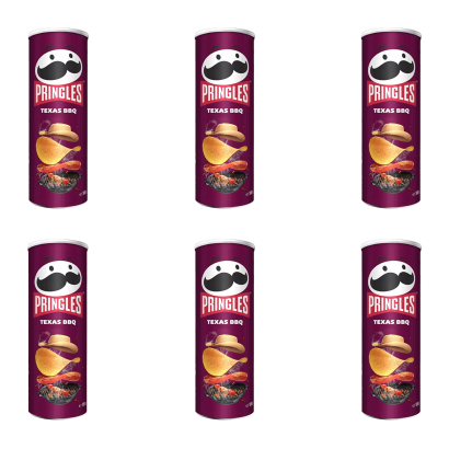 Набор Чипсы 1шт 6шт Pringles Texas BBQ 165g 5053990161966 - Retromagaz