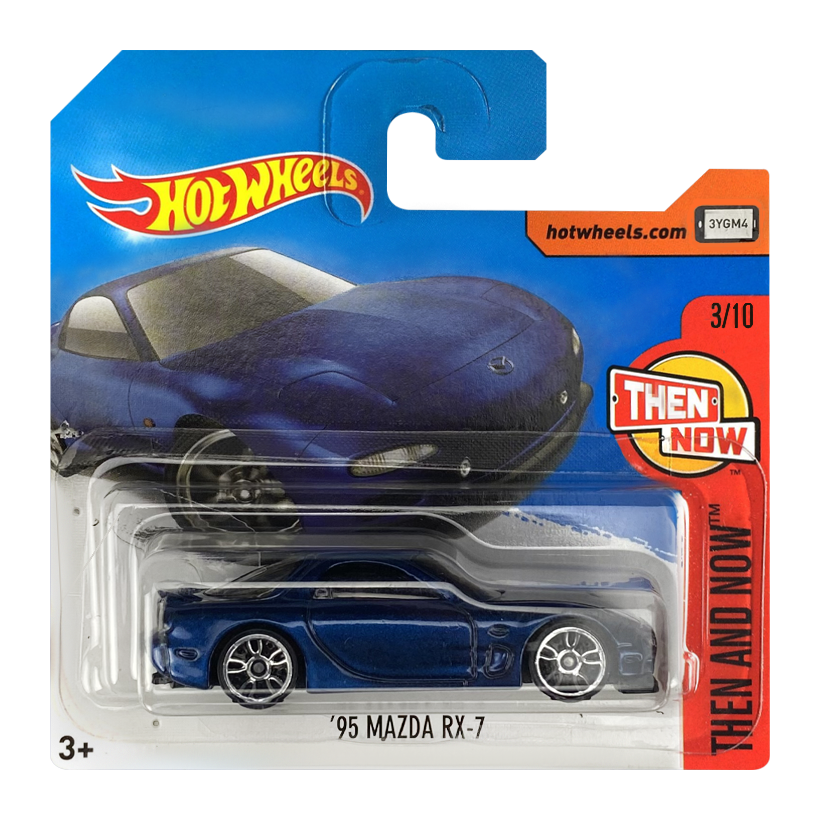 Машинка Базовая Hot Wheels '95 Mazda RX-7 Then and Now 1:64 DTW90 Dark Blue - Retromagaz