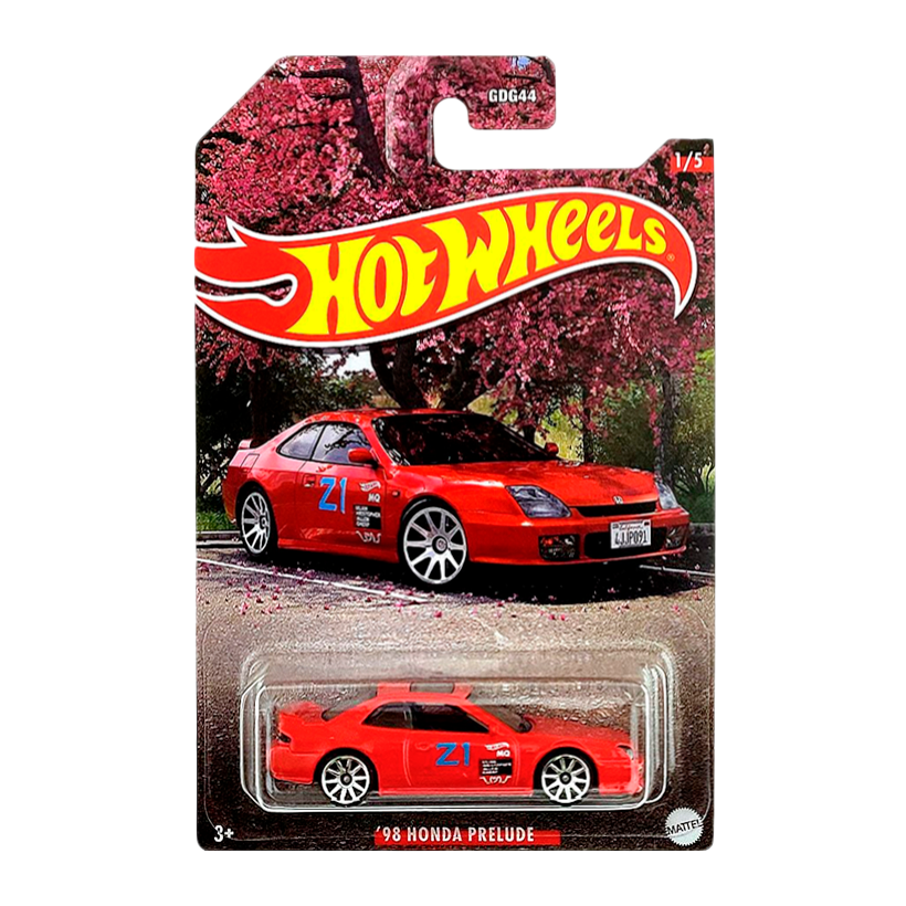 Тематическая Машинка Hot Wheels '98 Honda Prelude Japanese Classics 1:64 HLK16 Red - Retromagaz