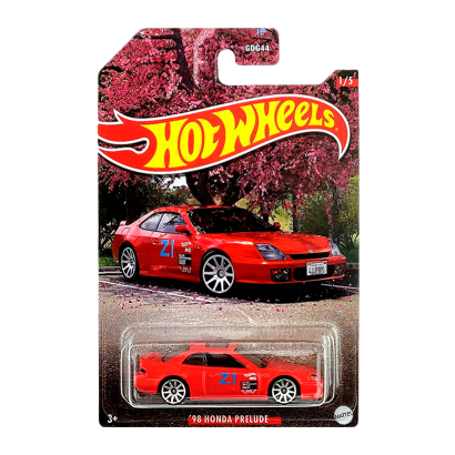 Тематическая Машинка Hot Wheels '98 Honda Prelude Japanese Classics 1:64 HLK16 Red - Retromagaz