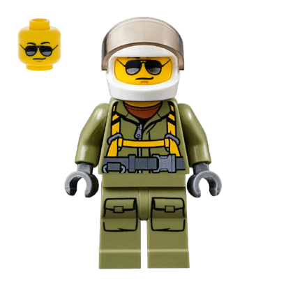 Фигурка Lego City Volcano Explorers 973pb2453 Male Worker Suit with Harness cty0697 1шт Б/У Хороший - Retromagaz