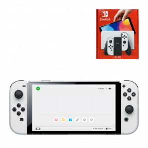 Набір Консоль Nintendo Switch OLED Model HEG-001 64GB (045496453435) White Б/У Відмінний + Коробка Б/У Хороший