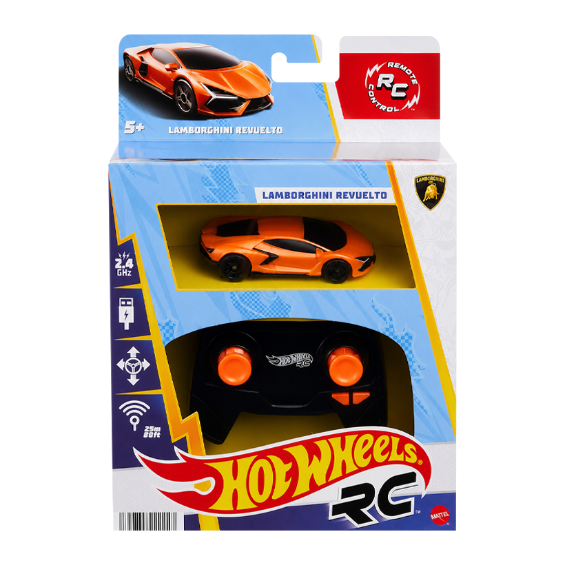 Машинка Радиоуправляемая Hot Wheels Lamborghini Revuelto 1:64 HWW55 Orange - Retromagaz