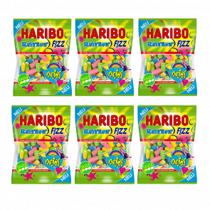 Набір Цукерки Жувальні 6шт Haribo Шипучі Rainbow Fizz 160g - Retromagaz