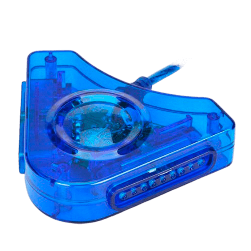 Адаптер RMC PC USB - Gamepad Connector 2шт Crystal Clear Blue Новый - Retromagaz