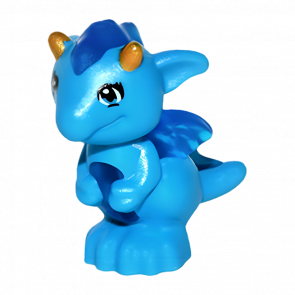 Фігурка Lego Повітря Dragon Elves Baby with Molded Trans-Dark Blue Stomach Spines Animals 26090pb05 Dark Azure Б/У