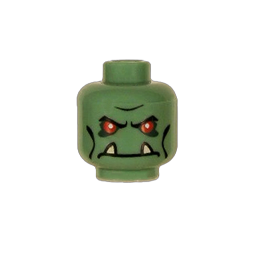 Голова Lego Другое Fantasy Era Troll Warrior 1 Castle 3626pb0280 cas359 cas369 cas375 cas428 4519598 Sand Green Б/У - Retromagaz
