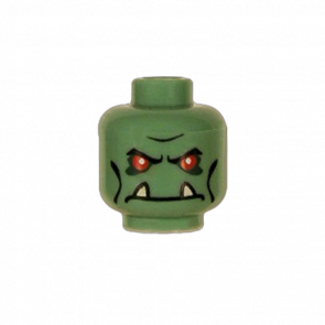 Голова Lego Другое Fantasy Era Troll Warrior 1 Castle 3626pb0280 cas359 cas369 cas375 cas428 4519598 Sand Green Б/У - Retromagaz