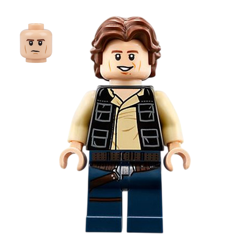 Фигурка Lego Повстанец Han Solo Black Vest with Pockets over Tan Shirt Star Wars sw0771 Б/У - Retromagaz
