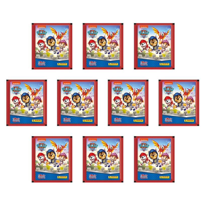 Набор Наклейки Paw Patrol 10шт Щенячий патруль - Лицарі PANINI - Retromagaz