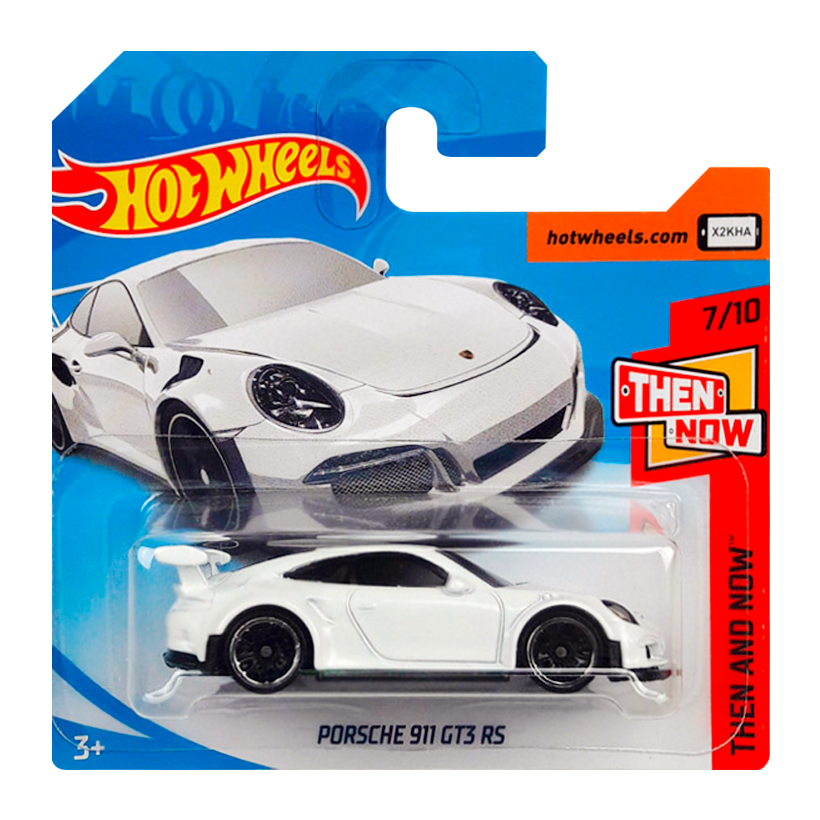 Машинка Базова Hot Wheels Porsche Porsche 911 GT3 RS Then and Now 1:64 FJX93 White - Retromagaz