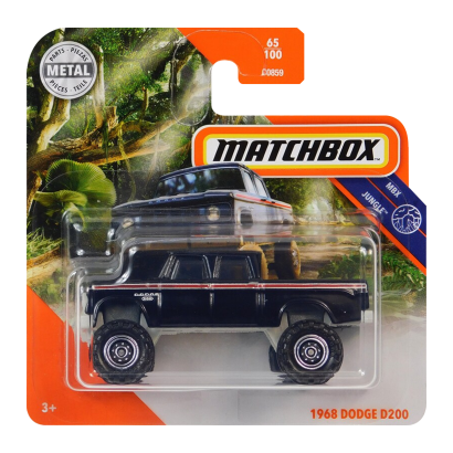 Машинка Велике Місто Matchbox 1968 Dodge D200 Jungle 1:64 GKL77 Black - Retromagaz