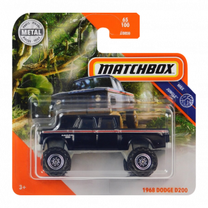 Машинка Большой Город Matchbox 1968 Dodge D200 Jungle 1:64 GKL77 Black - Retromagaz
