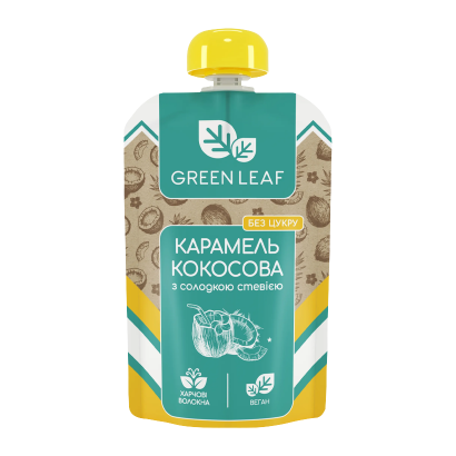 Карамель Green Leaf Кокосовая Без сахара со Сладкой Стевией 90g - Retromagaz