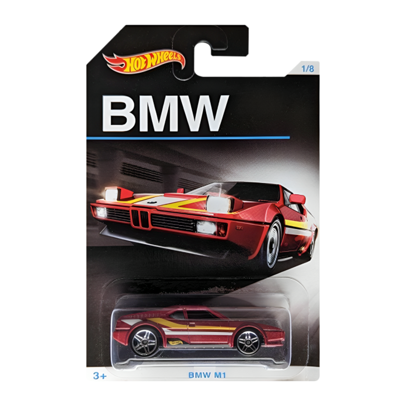 Тематическая Машинка Hot Wheels BMW M1 BMW 1:64 DJM80 Dark Red - Retromagaz