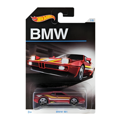 Тематическая Машинка Hot Wheels BMW M1 BMW 1:64 DJM80 Dark Red - Retromagaz