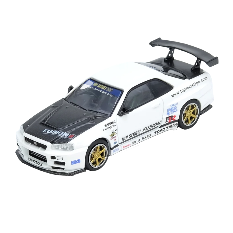 Машинка Premium INNO64 TOP SECRET R34 1:64 IN64-R34TS-WHI White - Retromagaz