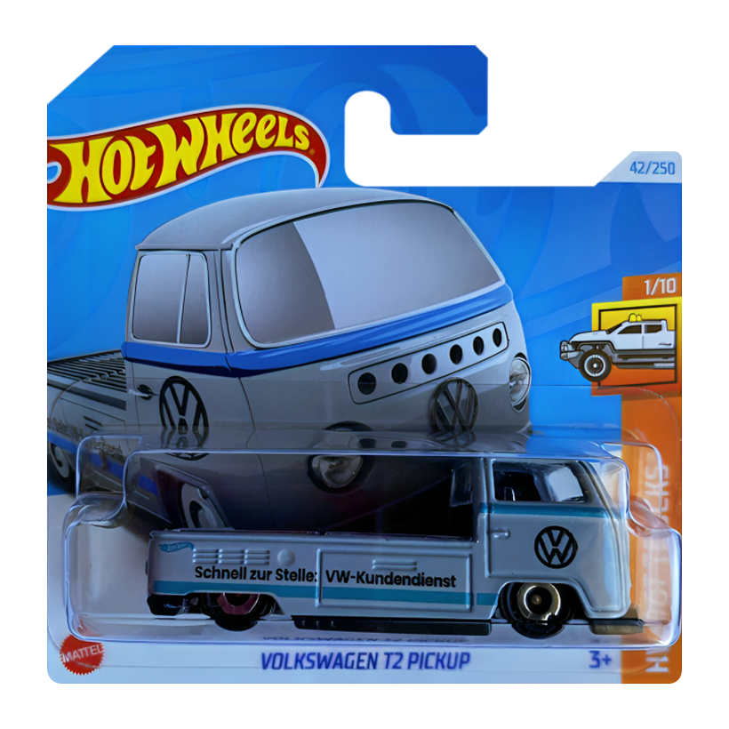 Машинка Базова Hot Wheels Volkswagen T2 Pickup Hot Trucks 1:64 HTD04 Grey - Retromagaz