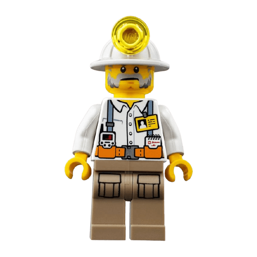 Фігурка Lego Construction 973pb2990 Miner Foreman City cty0876 Б/У - Retromagaz