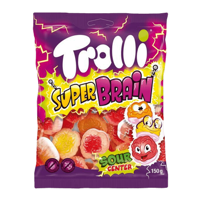 Конфеты Жевательные Trolli Super Brain Halloween 150g - Retromagaz