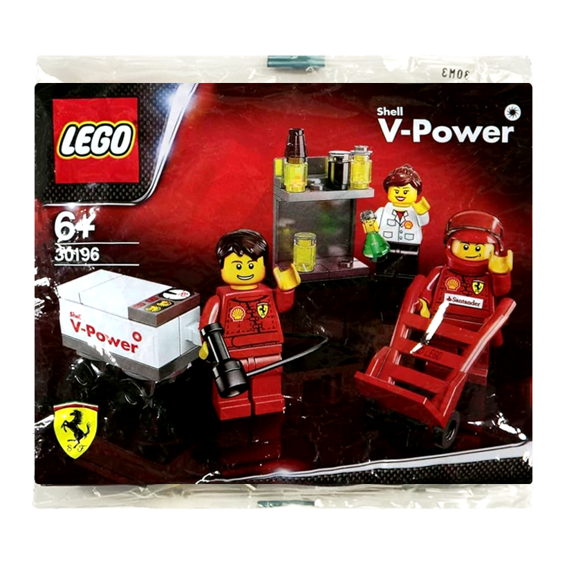 Конструктор Lego Ferrari F1 Shell V-Power Pit Crew Set Foil Pack 30196 Новый - Retromagaz