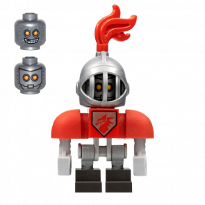 Фигурка Lego Denizens of Knighton Macy Bot Red Shoulders Flat Silver Helmet Nexo Knights nex049 Б/У