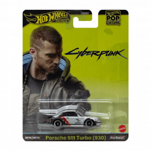 Машинка Premium Hot Wheels Cyberpunk 2077 Porsche 911 Turbo (930) Pop Culture 1:64 HXD95 Grey