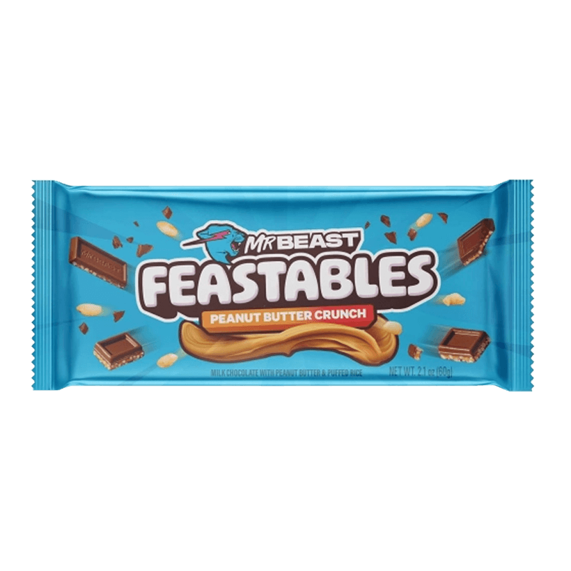 Батончик MrBeast Feastables Peanut Butter Crunch King Size 60g - Retromagaz