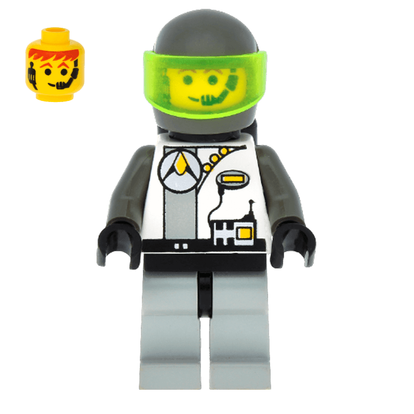 Фигурка Lego Exploriens Dark Gray Helmet and Radio Torso Space sp008 Б/У - Retromagaz