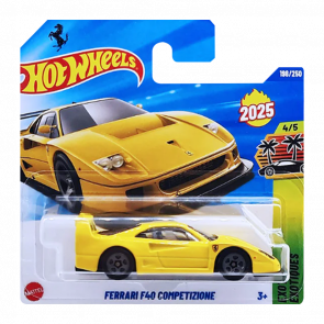 Машинка Базовая Hot Wheels Ferrari F40 Competizione Exotics 1:64 JBB92 Yellow - Retromagaz