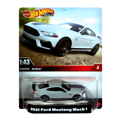 Машинка Premium Hot Wheels 2021 Ford Mustang Mach 1 1:43 HMD45 Grey - Retromagaz